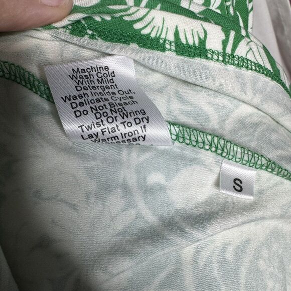 Cabi #572 Women S Green Floral Faux Wrap 3/4 Sleeve Casual Jersey Midi Dress VTG - Picture 9 of 10